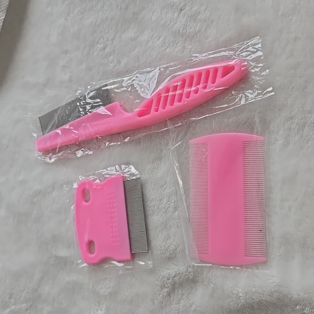 Pink flea combs